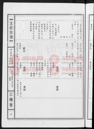 王氏宗谱74卷第42本