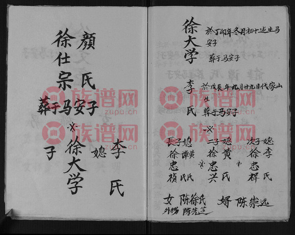 徐门家谱, 1, 1670-1985 - 徐氏堂号字辈查阅 - 族谱网