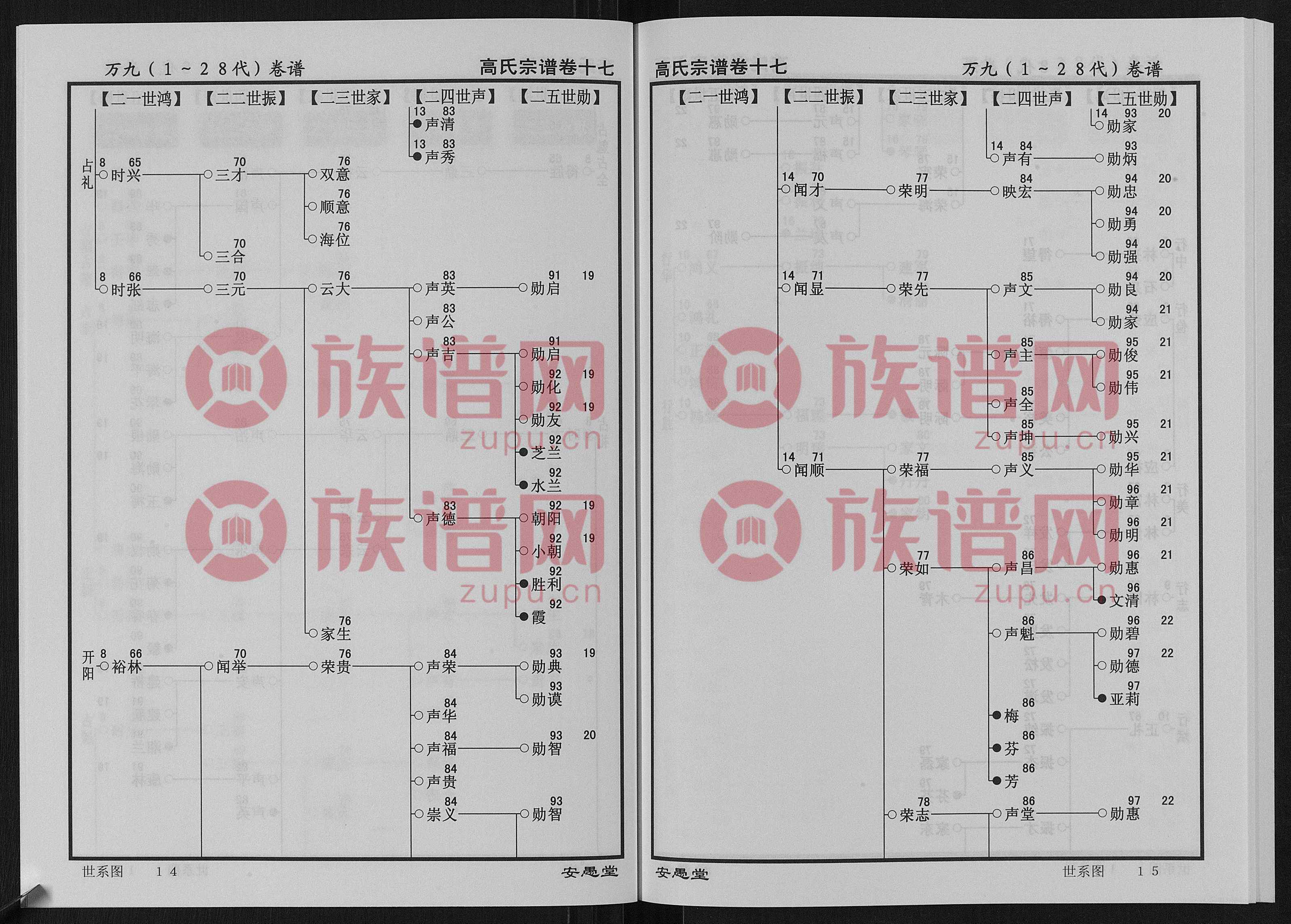 贵州高氏家谱图片